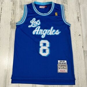 Kobe Bryant Los Angles Lakers Blue Soul Swingman #8 Throwback Jersey. Small (36)